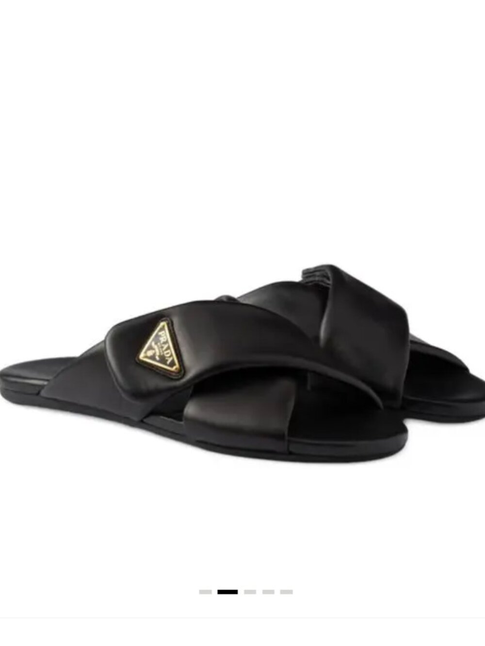 Prada Black Leather Sandal